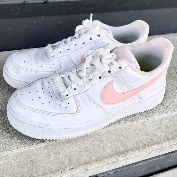 Nike Shoes - Nike Air Force Ones sneakers 
Low top baby pink and white. Women’s size 8.